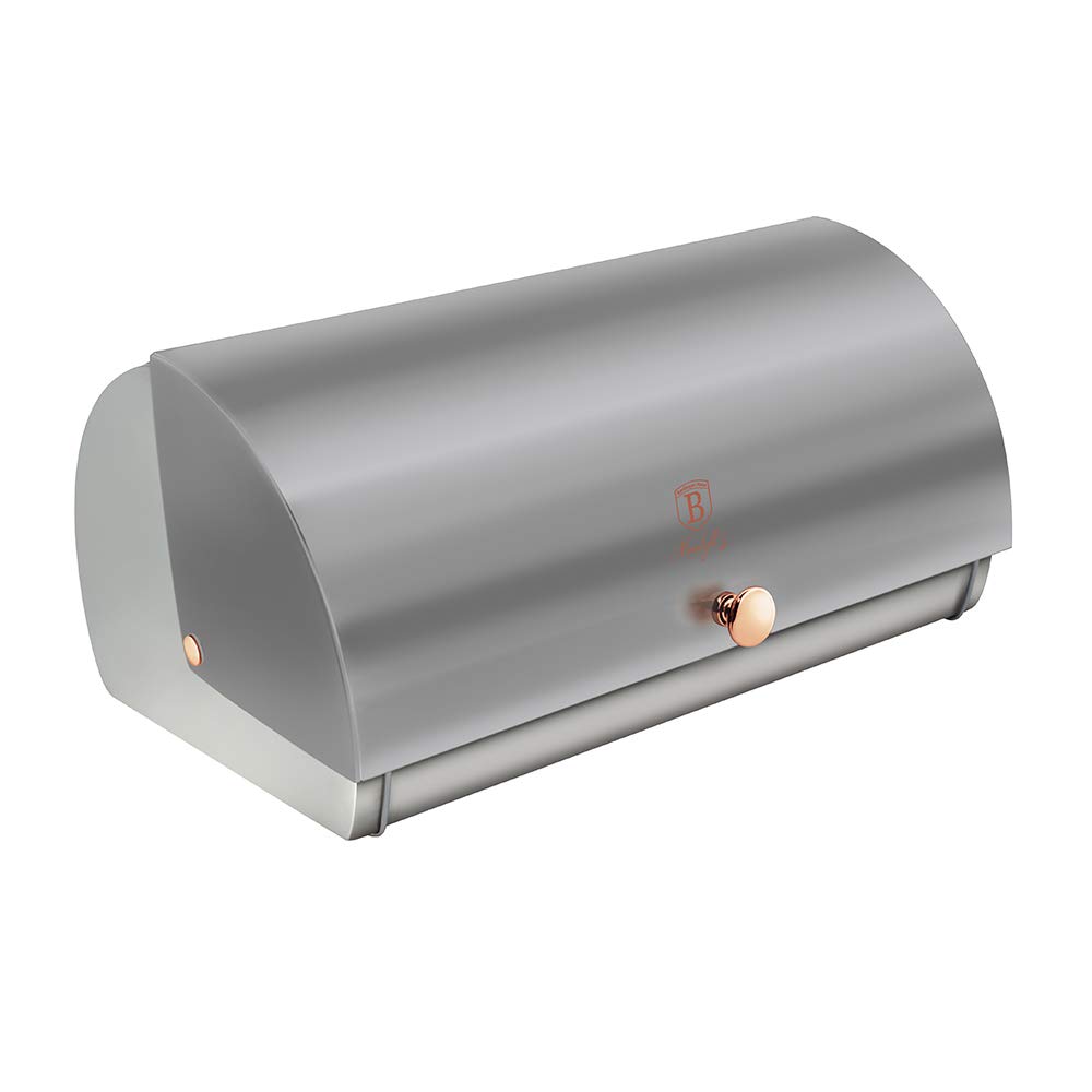 Brotkasten Brotbox aus Edelstahl lackierte kollisionsfreie Abdeckung BERLINGER HAUS MOONLIGHT METALLIC LINE BH-6269
