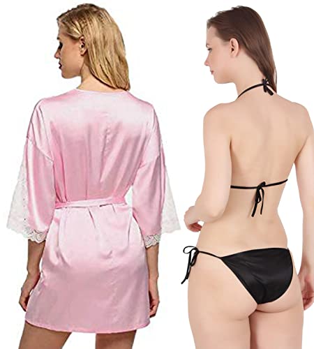 Image of Love Maker Babydoll Lingerie Bra Panty Set Undergarments for Women Honeymoon Nighties Small to 3XL