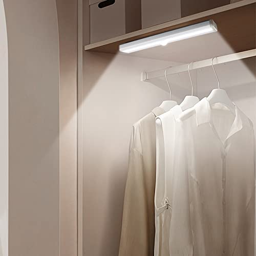 Molrebe Motion Sensor Led Lights, Battery Operated 10 Led Motion Closet Light, Stick-On Anywhere Magnetic Night Light Bar For Closet Under Cabinet Kitchen Hallway Stairway Vanity Wardrobe-Pack Of 6 #TOP5