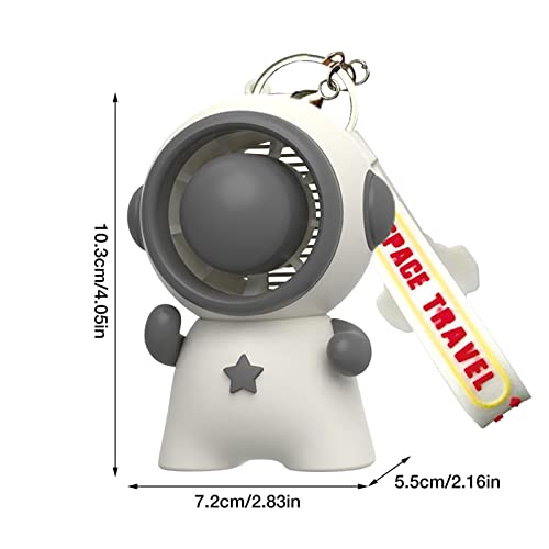 Ventilador Portátil Astronauta,Astronaut Space Chaveiros Cordão destacável - Ventilador USB recarreg