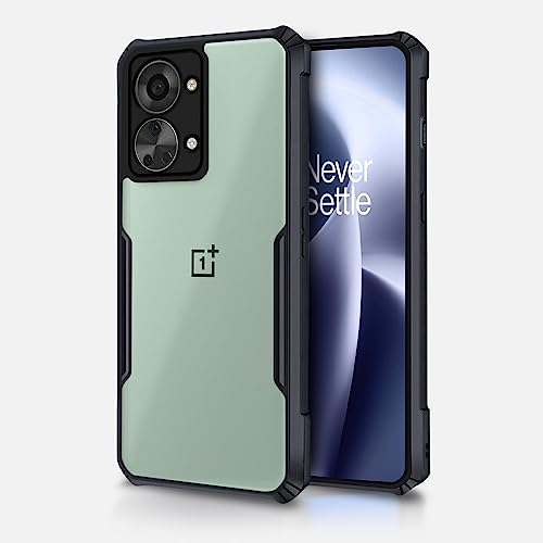 Image of Pikkme OnePlus Nord 2T 5G Back Cover | Crystal Clear Transparent Back | Ultra Hyrbid | Full Camera Protection | Raised Edge | Bumper Back Case OnePlus Nord 2T 5G (Plastic, Black)