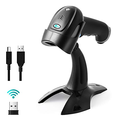 Barcode Scanner Wireless, BAOSHARE 1D 2.4GHz Portable UPC Barcode Scanner USB Bar Code