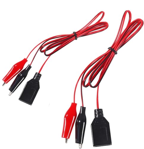 Image of 12PCS Alligator Clip to USB Female USB to Alligator Clip Adapter Cable for Electrical Testing(Female)