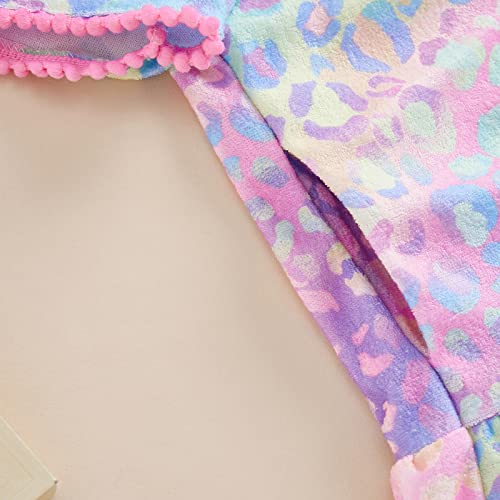 Gaono Saída de praia com capuz e zíper para bebês meninas, 2 multicoloridas, 2-3 Anos