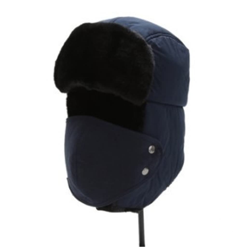 Winter Men Women Warm Bomber Hats Velvet Fluffy Ear Protection Earmuffs Caps Thermal Ski Hat (D 6 3/4)?D-6 3/4