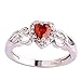 Psiroy Women's 925 Sterling Silver 1cttw Ruby Spinel Filled Ring