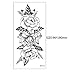 Temporary Tattoo Stickers Sketch Flower Blossom Sexy Tattoo Stickers Waterproof Lasting Fake Tattoos for Girl Women Shoulder Arm Chest Leaf Tatoo Adults Beauty Sheet of 16