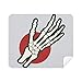 Human Illustration Hand Bone Joint Cleaning Cloth Screen Cleaner 2pcs Suede Fabric
