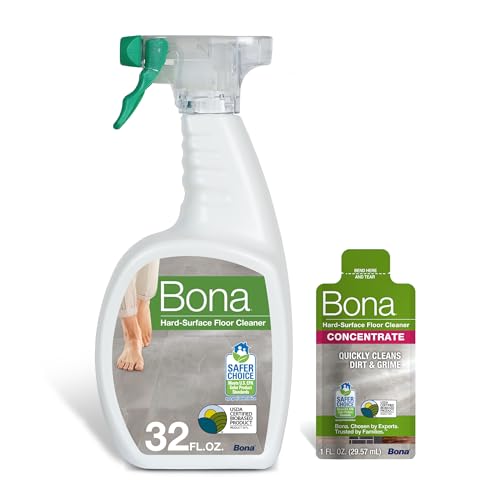 Image of Bona Multi-Surface Floor Cleaner Spray - 32 fl oz - Unscented - Includes Filled Bottle + Concentrate Refill for Multi-Surface Floor Cleaning