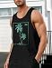 Gosuif Mens Tank Top Men's Tank Shirts Tank top Mens Summer Beach Mens Tank Plam Tree Workout Sleeveless Shirts for Men Hawaiian Vacation Tank Tops for Men Black X-Large