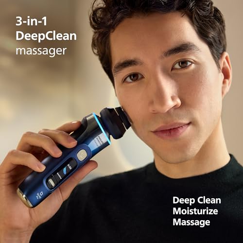 Image of Philips Norelco i9000 Prestige Electric Shaver, Special Edition | 360 Rotating NanoTech Precision Blades, SenseIQ Pro, 5 Shave Modes, Pressure & Motion Sensor, Deep Clean Massager, XP9406 /93