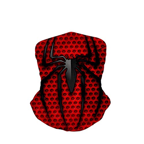 Image of Trimming Shop Black Spider Neck Gaiter Face Cover for Men and Women, 1pc