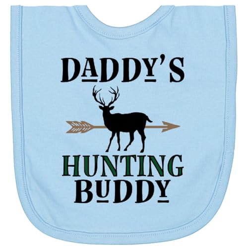 Inktastic Daddy Hunting Buddy Bib Light Blue