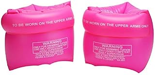 VORCOOL Swimming Armbands Inflatable Arm Floaties Arm Bands Floatation Sleeves Water Wings Swim Rings Tube Armlets Swimming Arm Floats for Kids Toddlers and Adults 2Pcs (Pink)