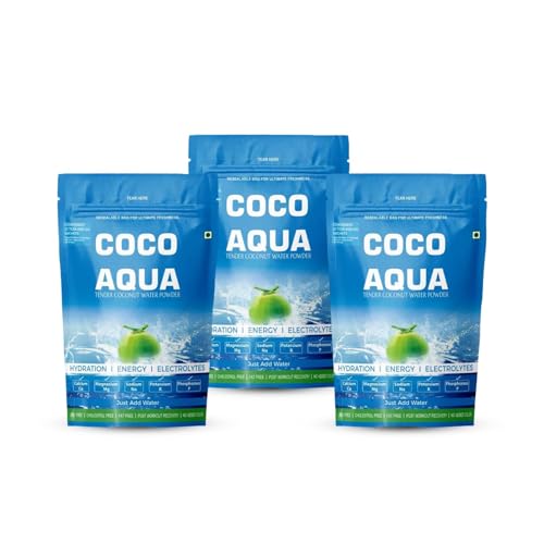 Image of COCO AQUA Tender Coconut Water Powder Instant Mix Tripple Pack (30 sachets)