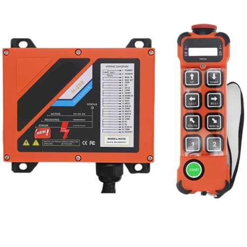 Contrôle sans fil de grue H208 double vitesse 1T télécommande radio AC DC