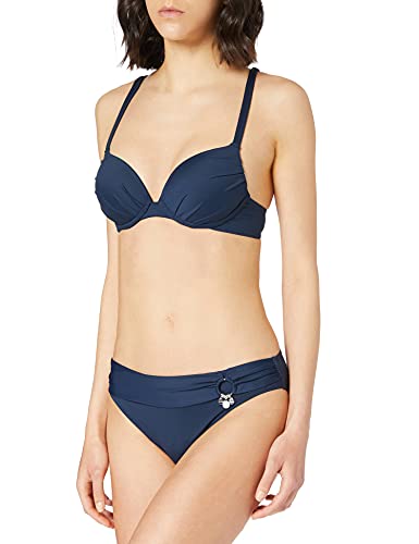 s.Oliver RED LABEL Beachwear LM Damen Tonja Bikini-Set, marine, 34 C/D