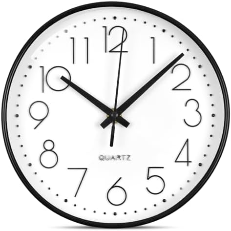 Reloj de Pared, 8 Pulgadas Reloj de Pared Movimiento de Cuarzo Si...