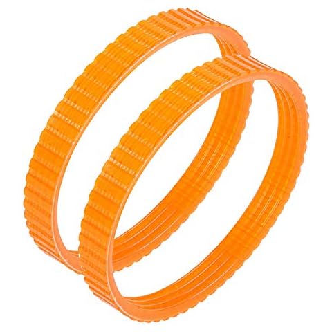 2 Pcs 9.6mm Width PU Electric Planer Drive Driving Belt for 1900B (Orange) Cover