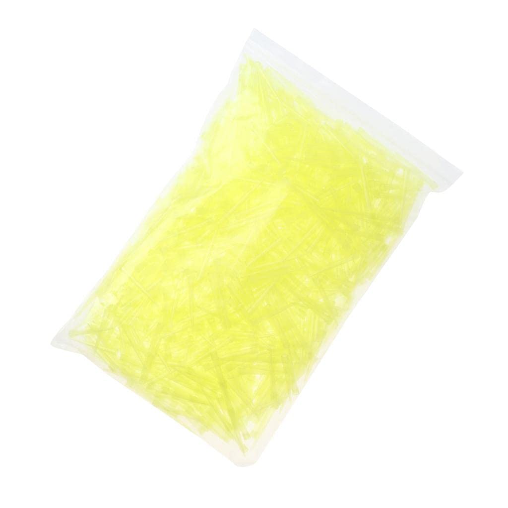 Jojomis 2000pcs puntas de pipeta de color amarillo transparente, punta fina de transferencia de punta fina, 100 ul