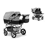 Zwillingskinderwagen Geschwisterwagen DUET LUX 2 in 1 Komplettset in 17 Farben