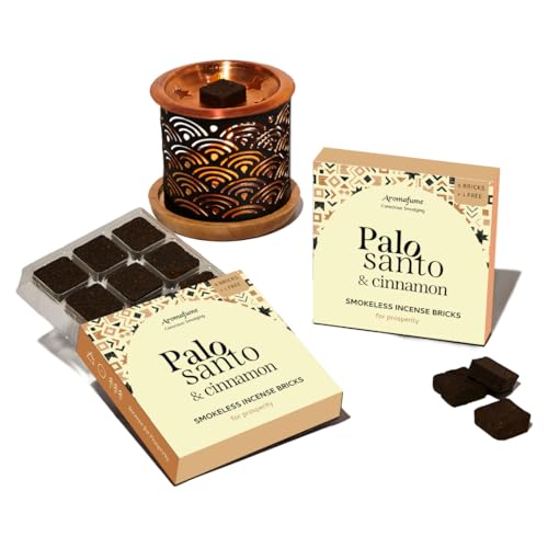 Palo Santo & Cinnamon Smokeless Incense Bricks & Rainbow Bur