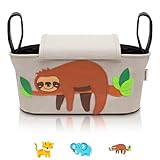 buggy tasche 3 sprouts 😍 NIEDLICHES DESIGN: Das eigens von uns entworfene Design macht unser Produkt einzigartig. Lass Deinen Kinderwagen zu einem optischen und funktionalen Highlight werden und sichere Dir jetzt unser süßes Faultier Motiv!