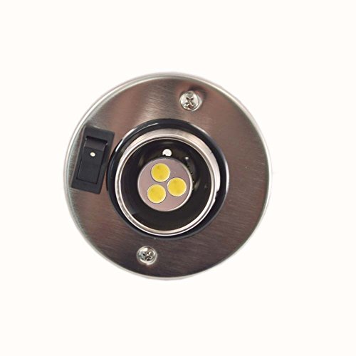 12 Volt Brushed Nickel Bright White Led Eyeball Reading Light #TOP1