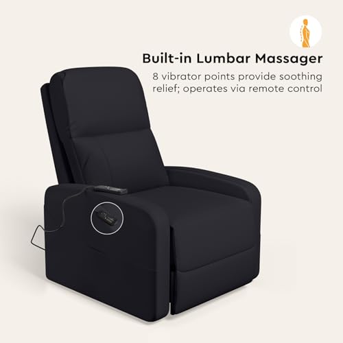 Image of Interio by Godrej Milos Manual 1-Seater Synthetic Leather Recliner Sofa