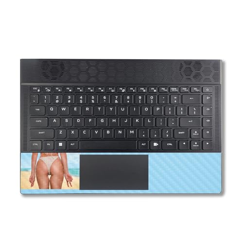 Image of MightySkins Carbon Fiber Skin Compatible with Alienware X14 R2 (2023) Full Wrap Kit - Beach Ready | Protective, Durable Textured Carbon Fiber Finish | Easy to Apply & Change Styles | Made in The USA
