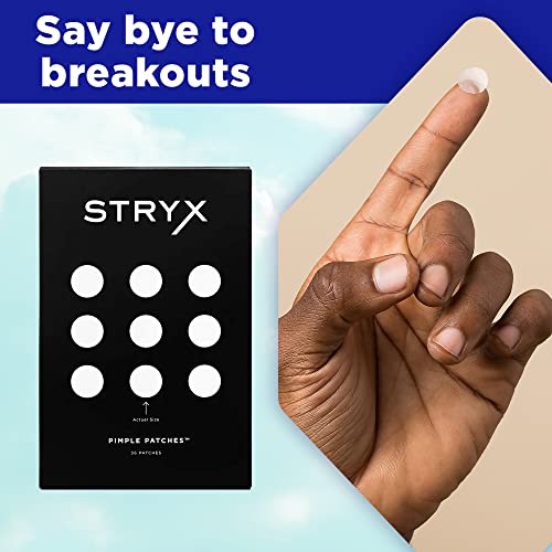 Stryx Hydrocolloid Acne Pimple Patches For Men, 3-Pack - Great For Breakouts, Zits, Blemishes, Whiteheads, & Reducing Redness - Designed For Men’s Larger Pores - Ultra-Thin, Invisible Application #TOP4