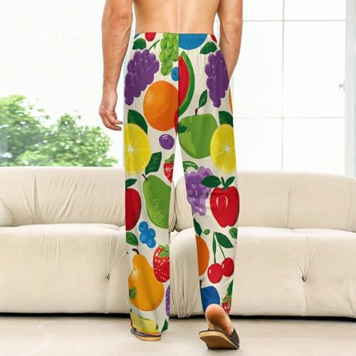 Mushroom Print PJ Pajama Pants for Men Women Comfort Fit Lounge Pants Sleepwear with Pockets2