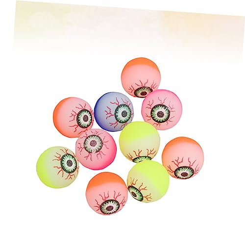 MERRYHAPY 24 Pçs Bola De Salto Para Crianças Brinquedos De Globo Ocular Assustador Halloween Globos