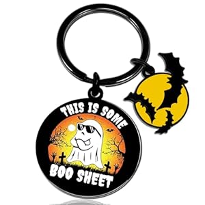 Boo Basket Stuffers For Her Him Keychain Halloween Gifts For Women Kids Spooky Baskets Stuffers Hallo ween Boo Gift Halloween Gifts For Men Keyring