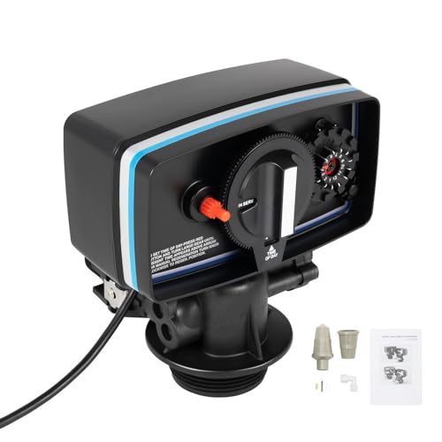 Water Softener Control Valve Automatic Operating Mode 5600, 110V 12-Day Time Clock Control Valve, 3W Timer Backwash Head for Water Filter