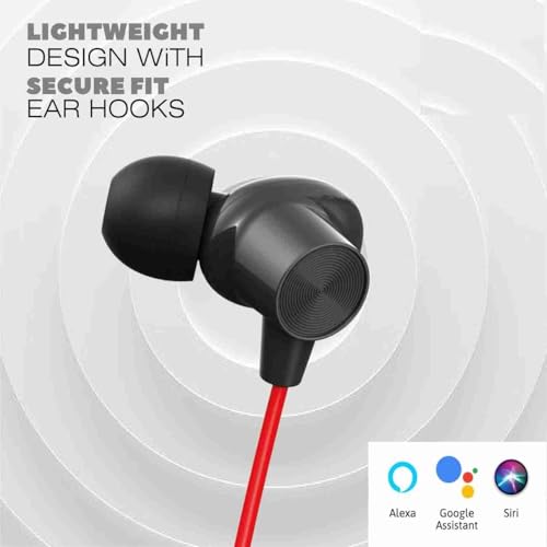 Image of Original Bluetooth Wireless in Ear Earphones for OnePlus with Mic, Bombastic Bass, 10 Mins Charge - 20 Hrs Music, 30 Hrs Battery Life (Acoustic Red)-797 BV811