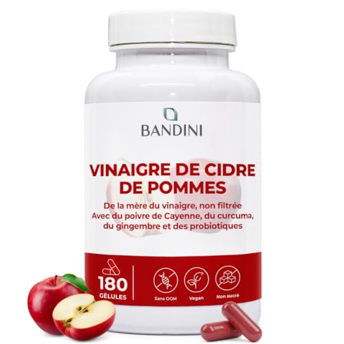 Bandini® Complexe Vinaigre De Cidre 1860mg Avec Mère - 180 Gélules Vegan -
