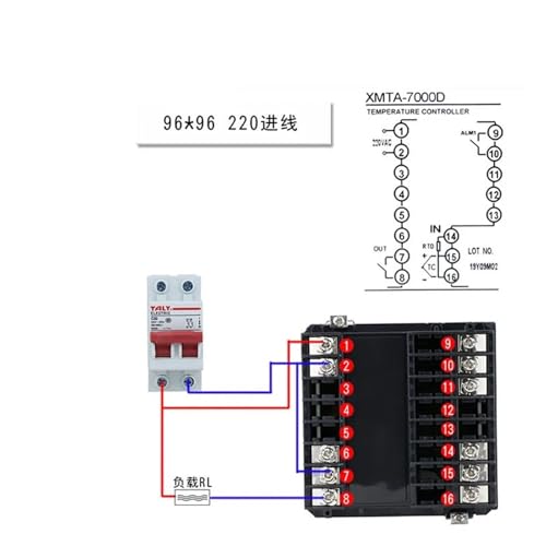 Controlador de temperatura digital 110-240V con entrada multiple KJ PT100 de 30A 5