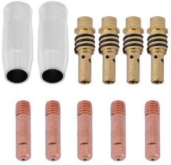 KSTE 2 Nozzles + 4 Tip Holders + 5 Contact Tips Set for 15AK Torch Gun MIG Welder Consumable Accessory Parts Kit
