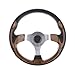 VAAYFNUSD Universal 320mm Aluminum Alloy Boat Pontoon Steering Wheel 3 Spoke 3/4 Inch Shaft for Kayak Rowing Inflatable Fishing Boat Replacement