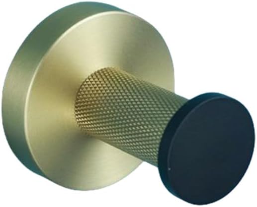 Stainless Steel Brass Knurled Bathrobe Hook Bathroom Accessories Multicolor Wall Hanger Hanger Anti-Rust Towel Hook,1 PCS BG and Brushed