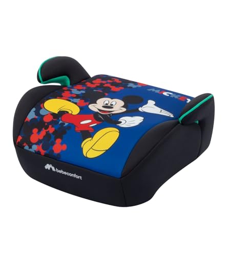 Bebeconfort Disney Gaia i-Safe, Rehausseur Voiture Enfant, Siège Auto Mickey Mouse, 6-12 Ans, 128-150 cm, 22-36 kg, Léger, Installation Facile de la Ceinture, Tissu Soft-touch, Fun Mickey