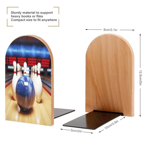 Sujetalibros de madera resistente para evitar la caída de libros 3