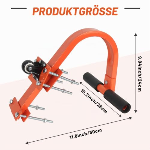 Leiterhaken für Dach, stabil, Stabilisator aus Stahl, Adapter für Dach, Universal, mit Rädern, T-Stange mit Gummigriff, 2 Stück