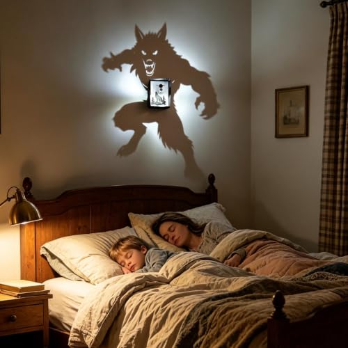 Lámparas proyectoras de sombras para decoración de Halloween y aplique de pared en dormitorio 3
