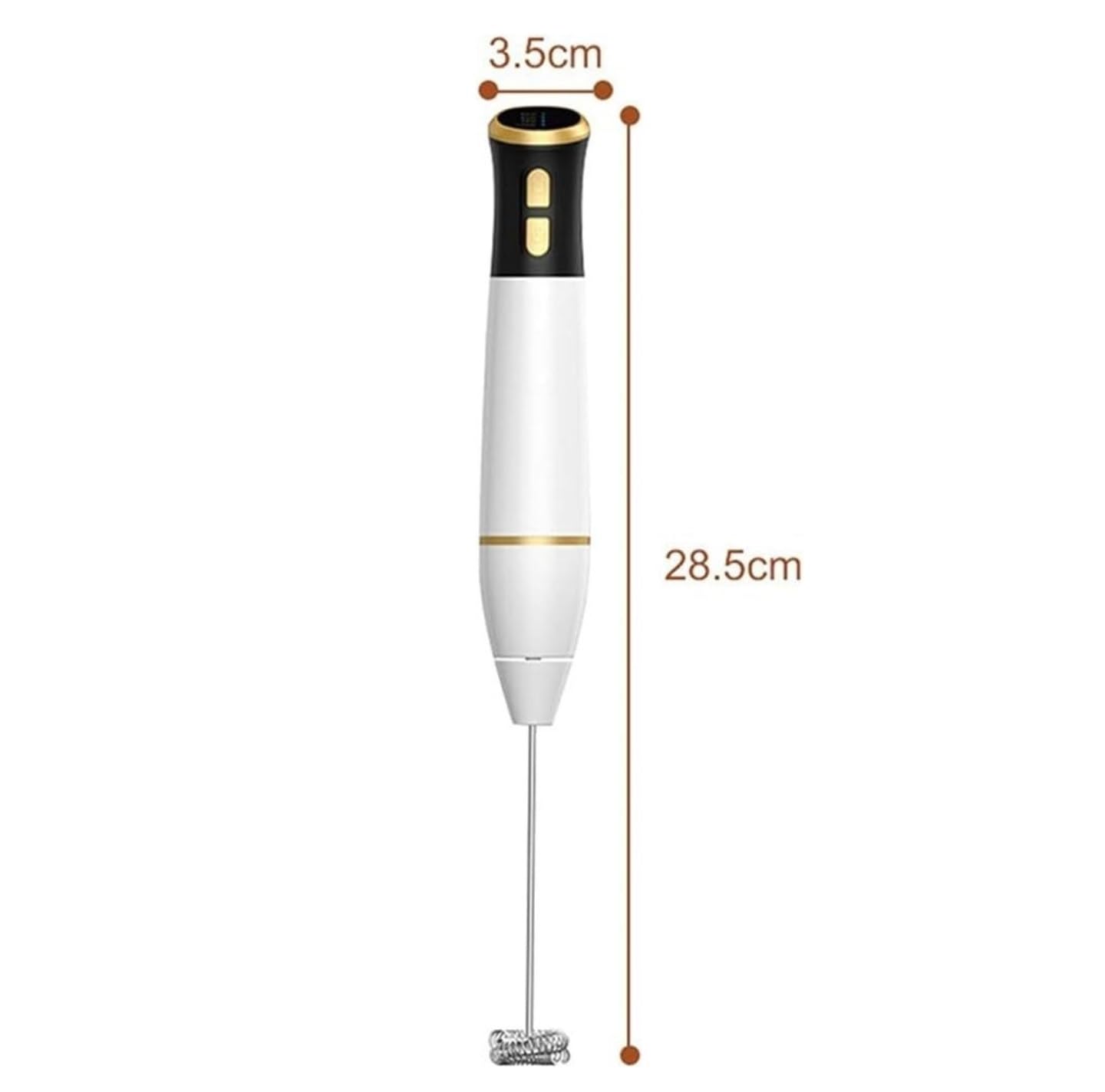 Espumador De Leche para Espresso Batidora Eléctrica Batidora De Mano Espumador De Leche De Mano USB Cocina Mezclador De Acero Inoxidable Espumador Batidora(Black)