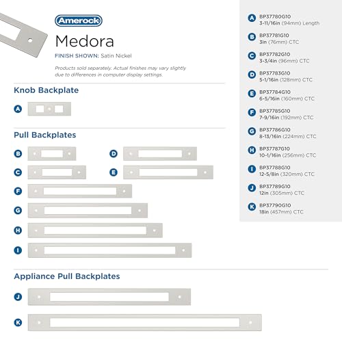 Image of Amerock Medora 7-9 /16 inch Satin Nickel Backplate