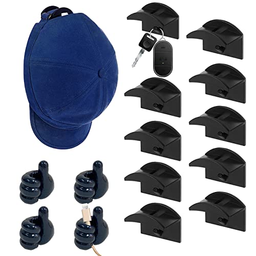 TAIZER 2pezzi Supporto per Berretti da Baseball Hat Organizer Holder Pieghevole Appendiabiti Berretto Organizer Hanger Cappelliera da Porta Appendiabiti Multifunzionale per Cappelli Calze Cravatte