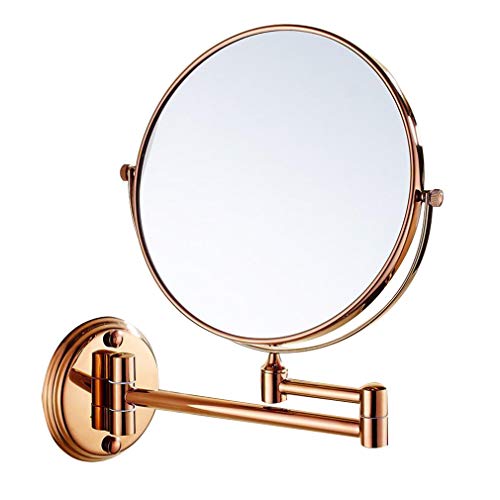 Miroir cosmétique mural double face pivotant 360° noir 3X - 2