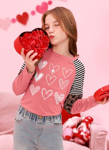 Image of BesserBay Girls St Patrick's Day Raglan Shirt Irish Sequin Lucky Stripe Shamrock Graphic Top 4-14 Years